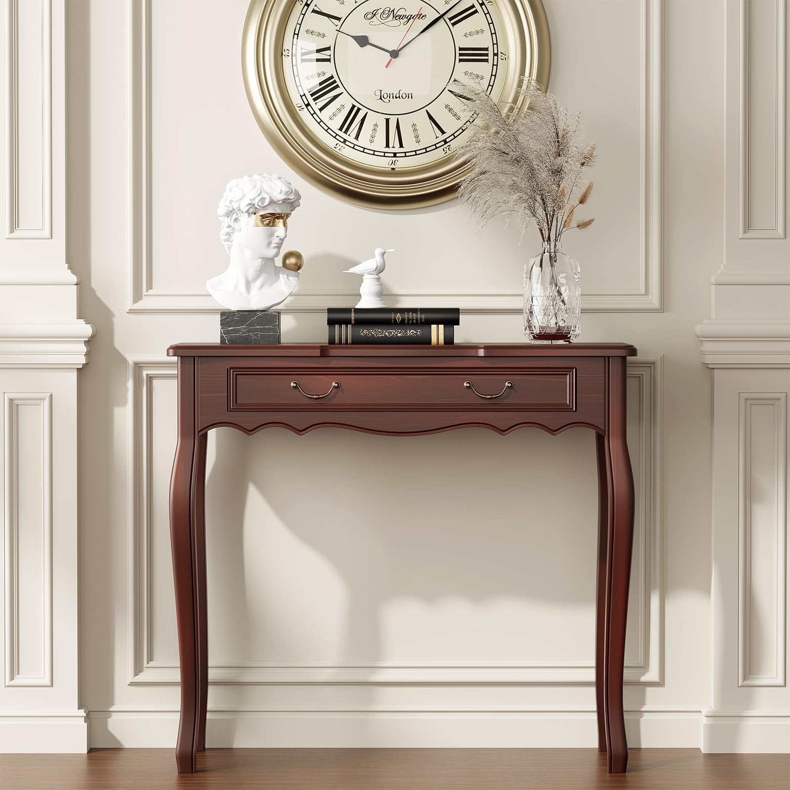 Amazon.com: JIAWORLDER Walnut Entryway Table with 1 Drawer Console